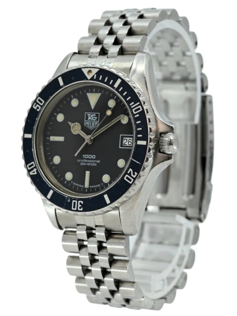 Tag Heuer Men's 37mm 980.013N Black Dial Professional 1000 Dive Watch 195/3 Band